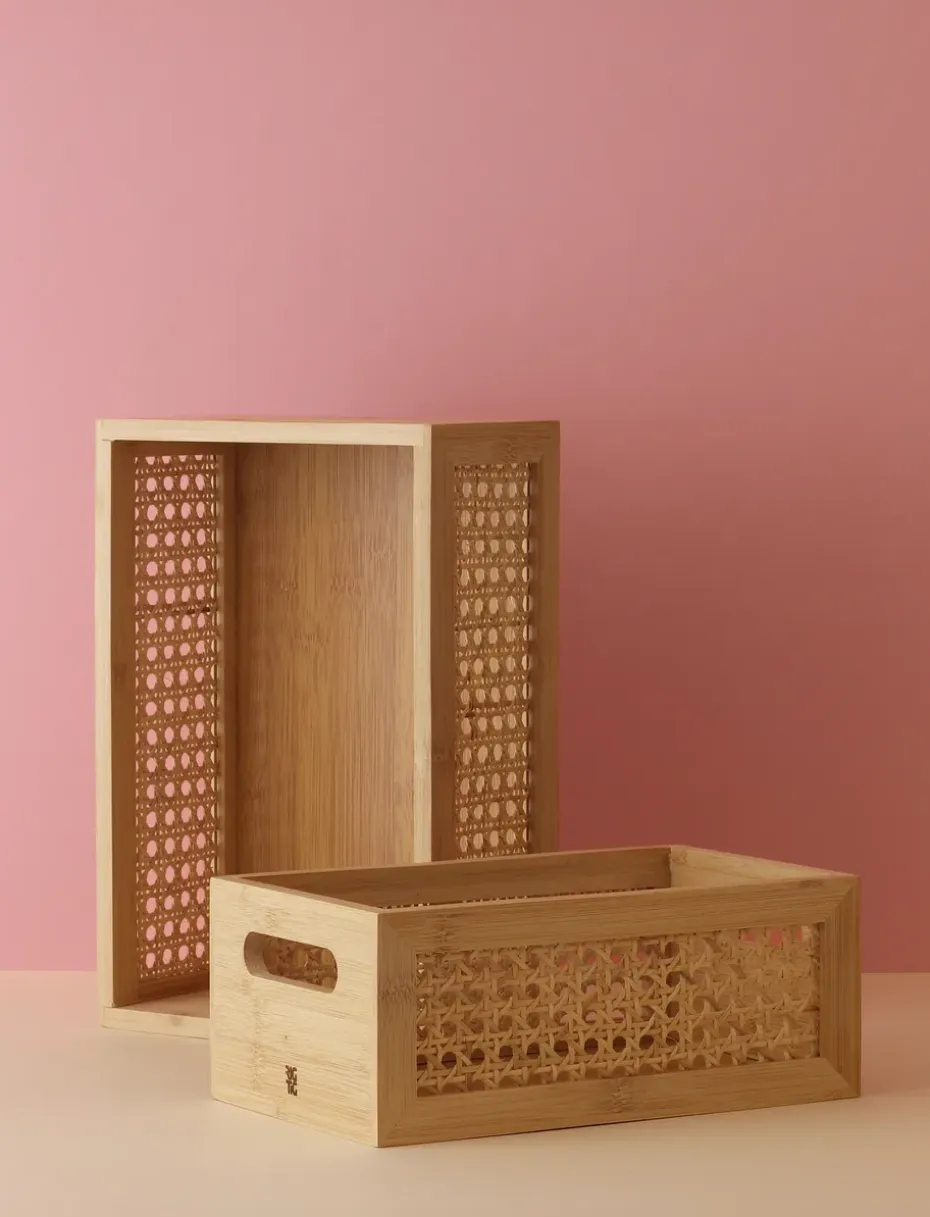 Caja de almacenamiento Bamboo box 15x25 cm, Bambú