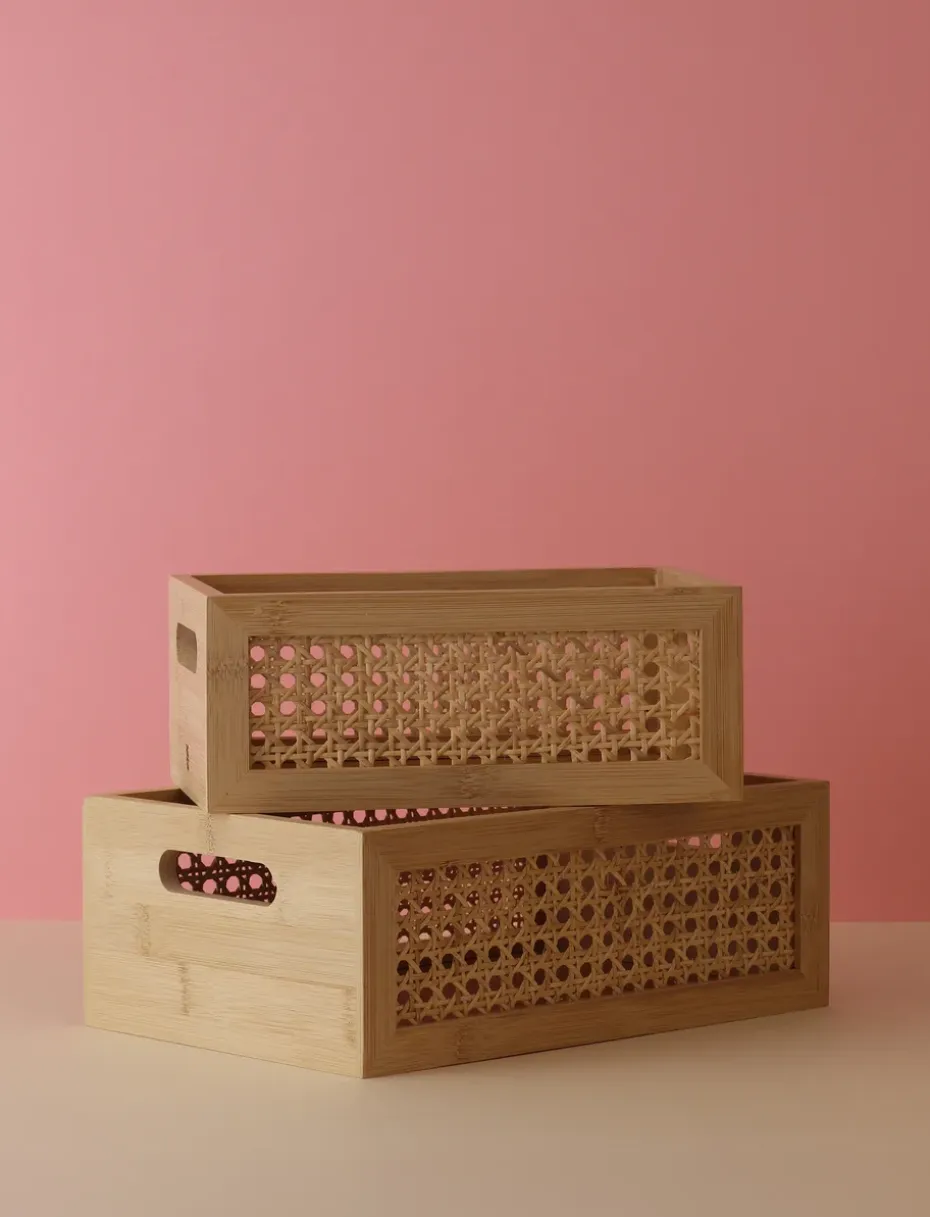 Caja de almacenamiento Bamboo box 15x25 cm, Bambú