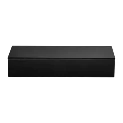 Caja de almacenamiento lacada Lux 38x19x7 cm, Negro