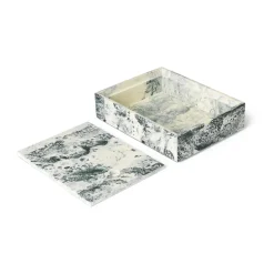 Caja de almacenamiento Mist 15x20 cm, Emerald-off white