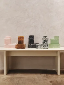 Caja de almacenamiento Mist 7,5x10 cm, Emerald-off white