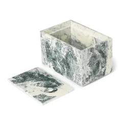 Caja de almacenamiento Mist 10x15 cm, Emerald-off white