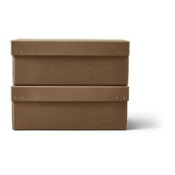 Caja de almacenamiento Ordinary, 2-pack, Brown