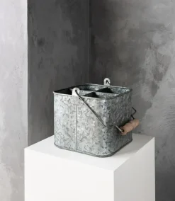 Caja de almacenamiento zinc Humdakin, 25x25 cm