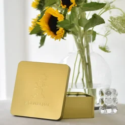 Caja de velas Solstickan 21x21 cm, Dorado