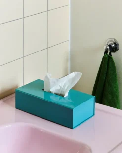 Caja para pañuelos Colour Storage 24,5x13 cm, Ocean blue