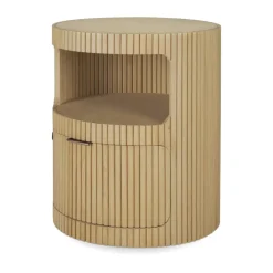 Cajonera Boomerang con cerradura, Roble, Ø45 cm