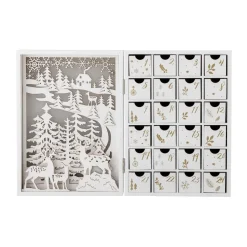 Calendario de adviento Elimar luminoso, Blanco