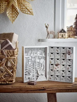 Calendario de adviento Elimar luminoso, Blanco