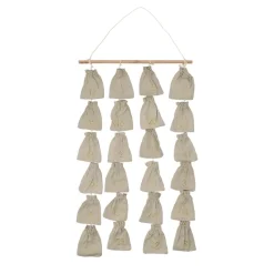 Calendario de adviento Joyful 75 cm, Beige