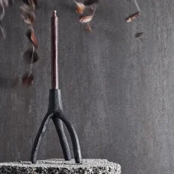 Candelabro Aion XL 22 cm, negro