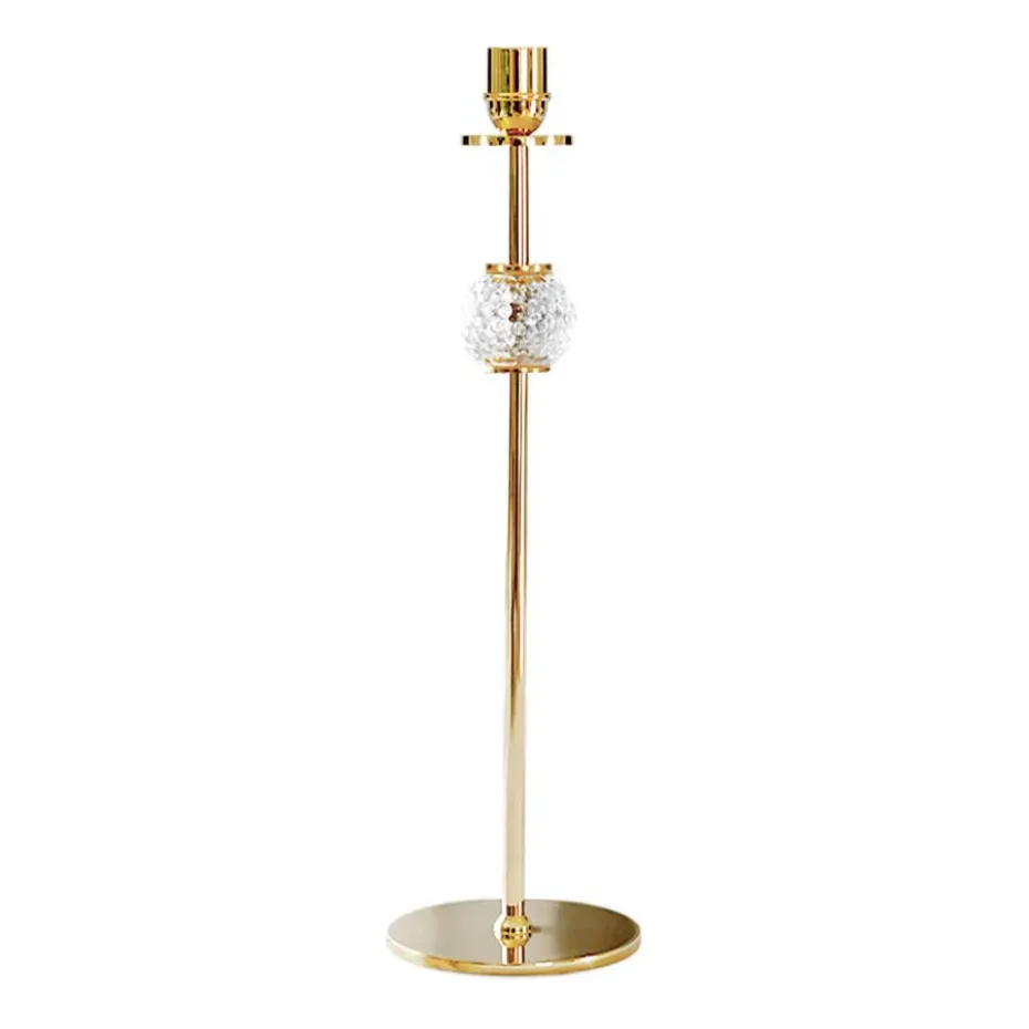 Candelabro Alba 40 cm, latón macizo y vidrio