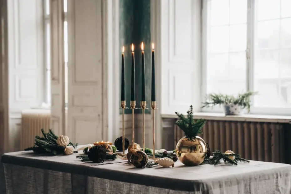 Candelabro Alto, latón macizo