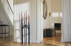 Candelabro Angui 92 cm, negro-oro