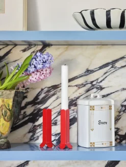 Candelabro Arcs 13 cm, Red