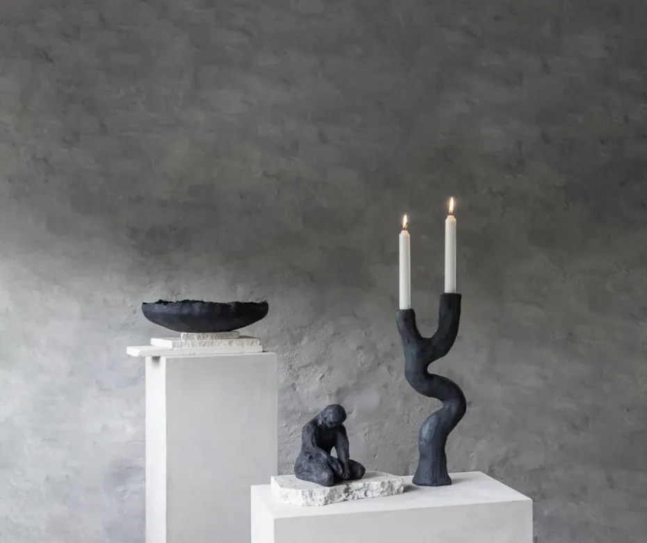 Candelabro Art piece 41 cm, Black