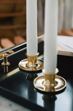 Candelabro Basso bajo, latón macizo