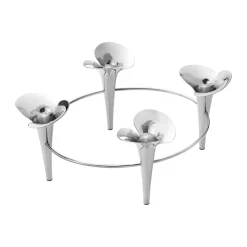 Candelabro Bloom Ø28 cm, Acero inoxidable