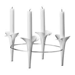 Candelabro Bloom Ø28 cm, Acero inoxidable