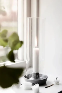 Candelabro cilindro de vidrio Ernst, gris