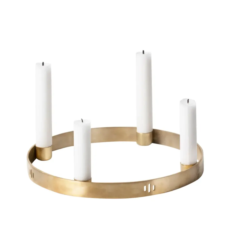 Candelabro Circle latón, pequeño