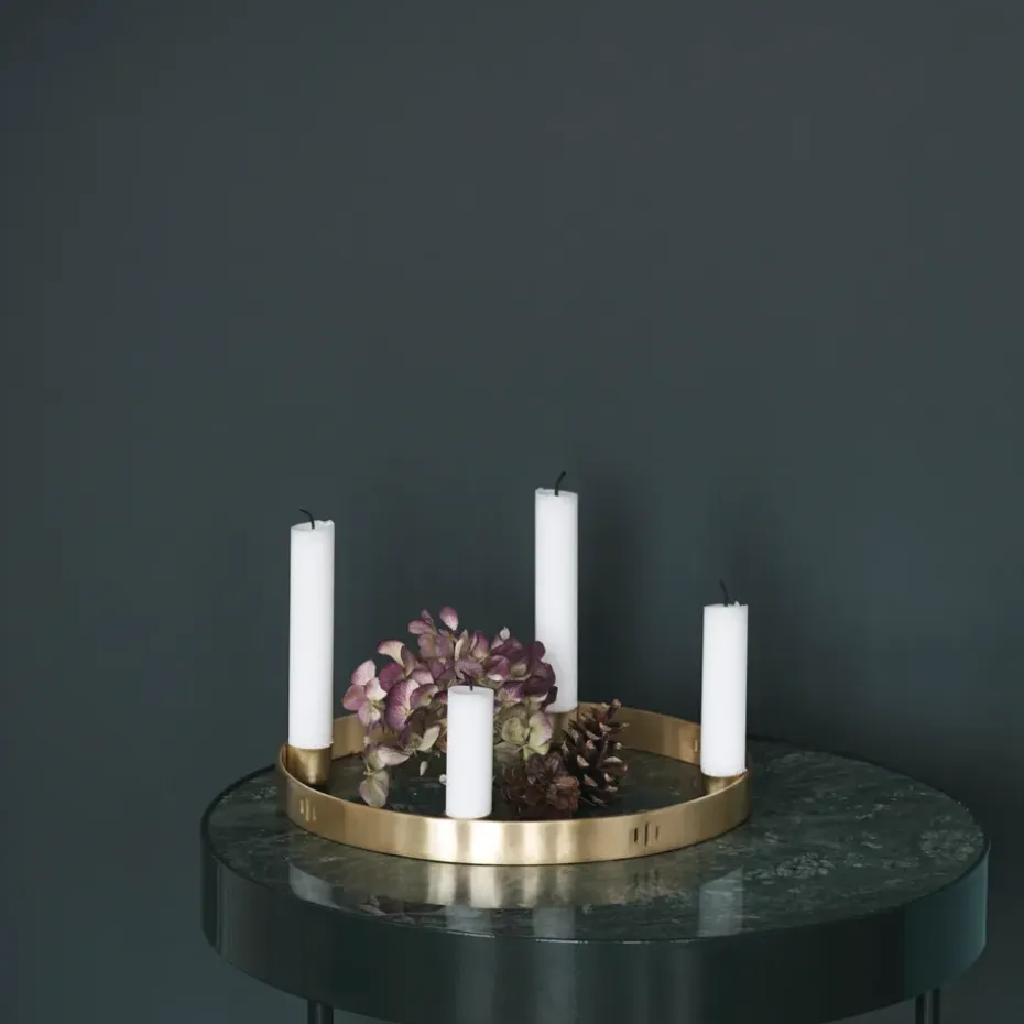 Candelabro Circle latón, pequeño