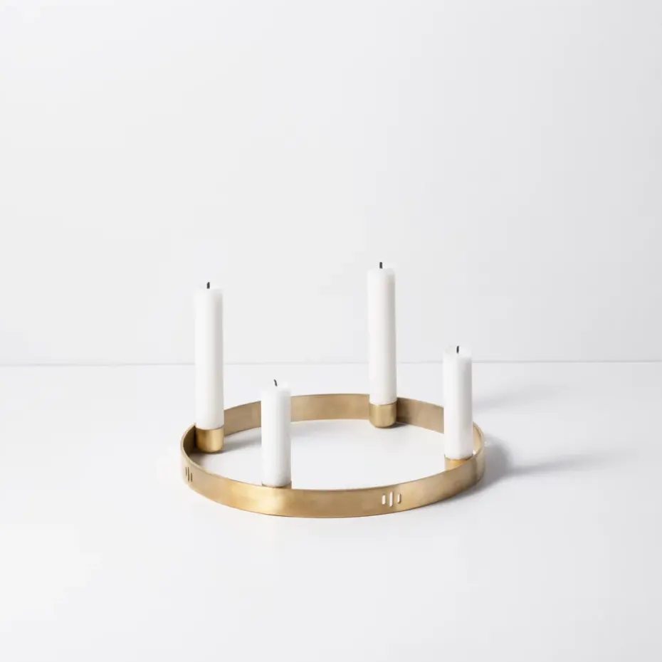 Candelabro Circle latón, pequeño