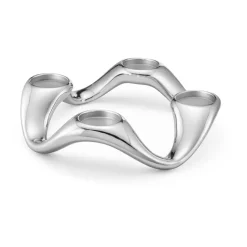 Candelabro Cobra Ø33 cm, acero inoxidable