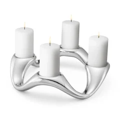 Candelabro Cobra Ø33 cm, acero inoxidable