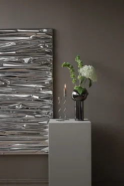 Candelabro Curved 26 cm, Acero inoxidable