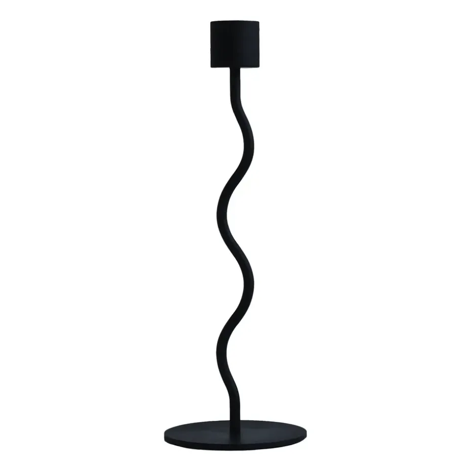Candelabro Curved 23 cm, Black