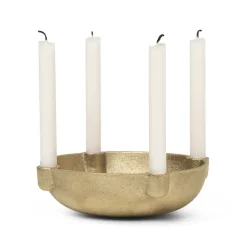 Candelabro de Adviento Bowl latón, Brass