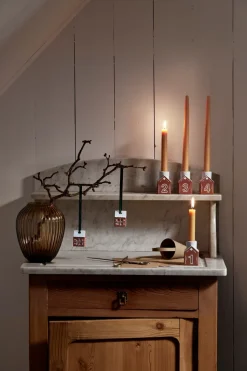 Candelabro de Adviento Gingerbread 4 piezas, Marrón