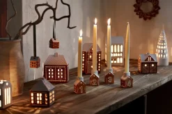 Candelabro de Adviento Gingerbread 4 piezas, Marrón