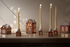 Candelabro de Adviento Gingerbread 4 piezas, Marrón