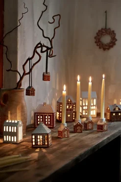 Candelabro de Adviento Gingerbread 4 piezas, Marrón