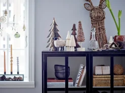 Candelabro de adviento Pelo 34 cm, negro-transparente