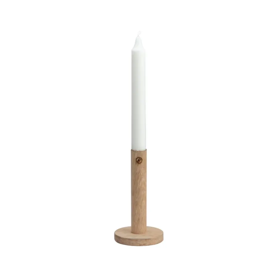 Candelabro de madera Ernst 15 cm, natural