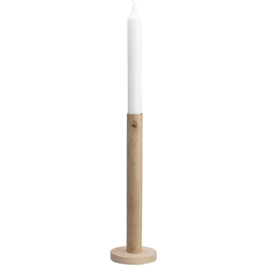 Candelabro de madera Ernst 25 cm, natural