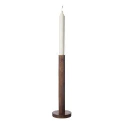 Candelabro de madera Ernst 25 cm, marrón oscuro