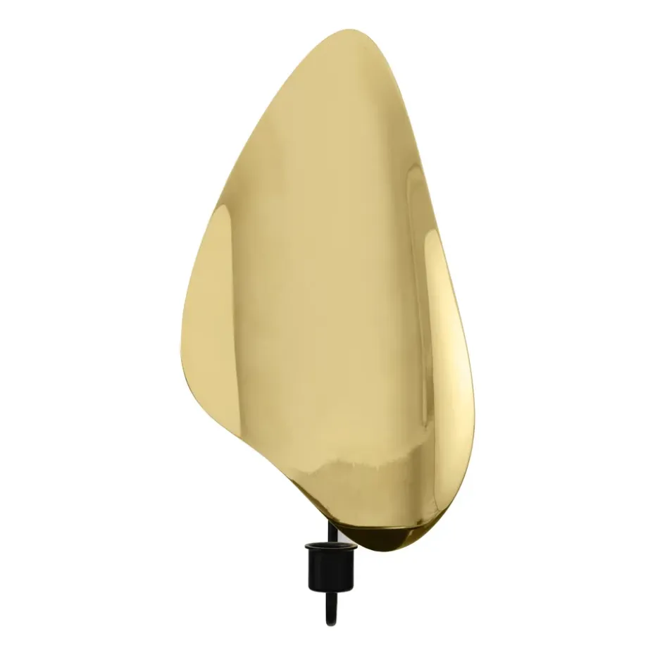 Candelabro de pared Flambeau 34 cm, Latón negro pulido