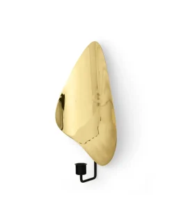 Candelabro de pared Flambeau 34 cm, Latón negro pulido