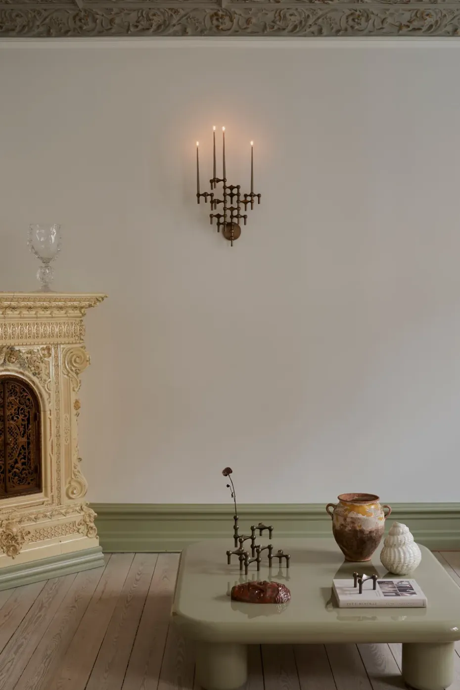 Candelabro de pared STOFF Nagel, Bronzed brass