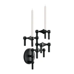Candelabro de pared STOFF Nagel, Negro mate