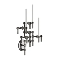 Candelabro de pared STOFF Nagel, Cromo negro