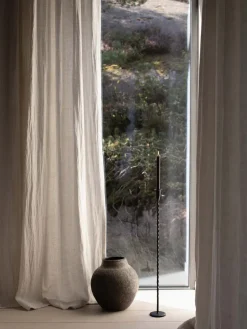 Candelabro de suelo Twist 80 cm, Negro