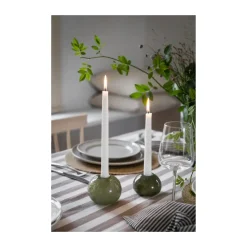 Candelabro de vidrio Ernst Ø7,5 cm, Verde