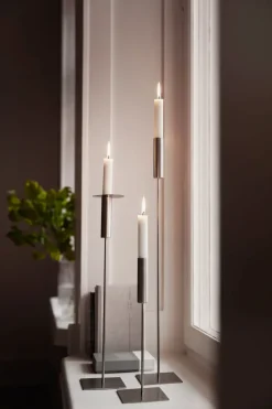 Candelabro Ernst 30 cm, metal cepillado