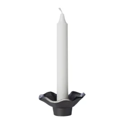 Candelabro Ernst aluminio negro, Ø9 cm