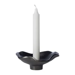 Candelabro Ernst aluminio negro, Ø14 cm